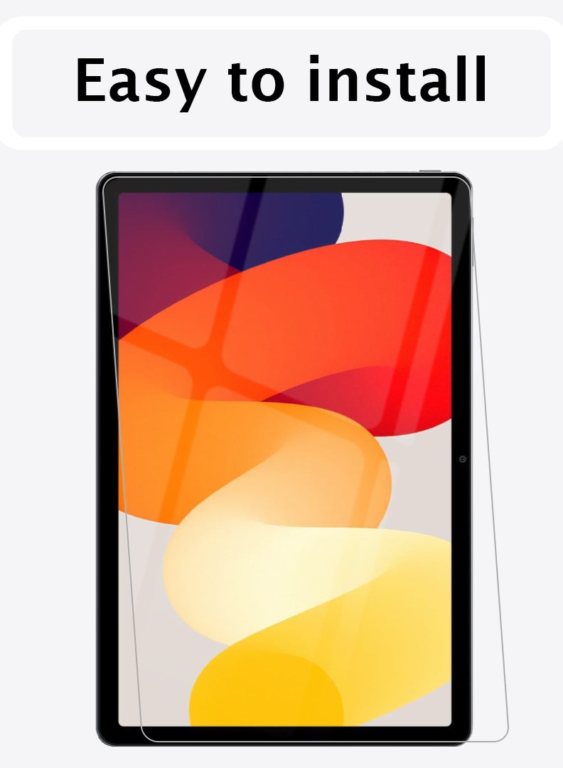 ثيودور واقي شاشة لجهاز Redmi Pad SE 11 بوصة 2023، زجاج مقسى بصلابة 9H، سهل التركيب وخالي من الفقاعات، تغطية كاملة وحافظة مضادة للخدش - شفاف - Image 3